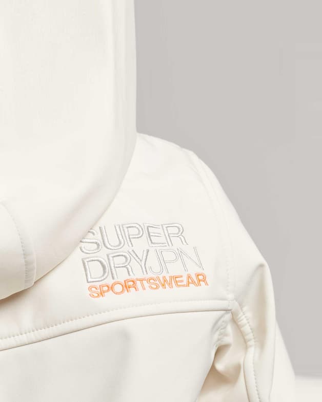 Chaqueta Superdry Softshell Code Trekker blanco naranja mujer - #3