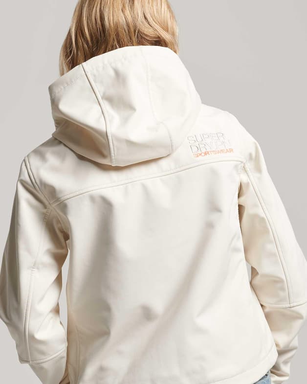 Chaqueta Superdry Softshell Code Trekker blanco naranja mujer - #6