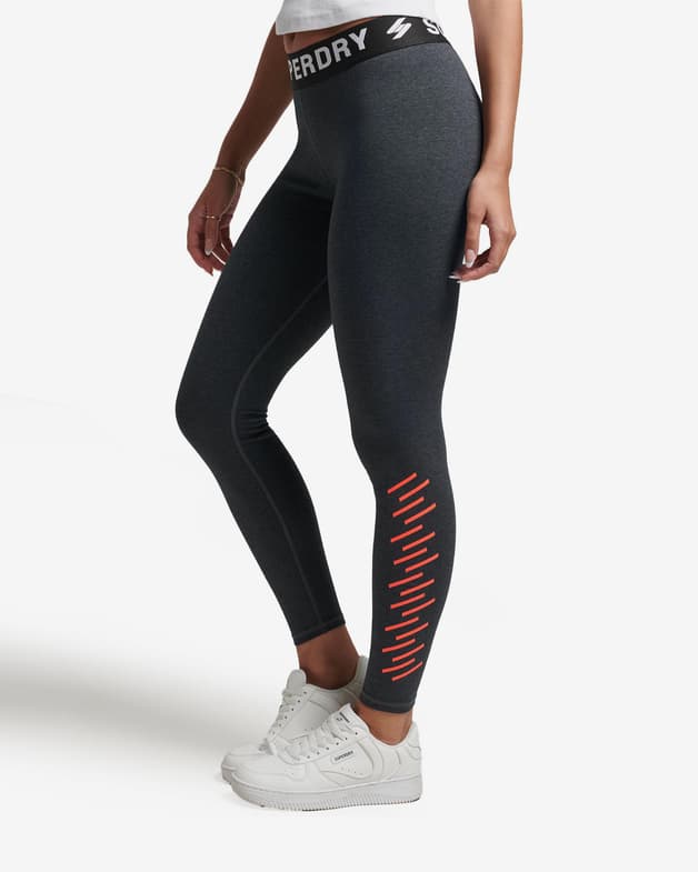 Malla larga Superdry Code Elastic gris oscuro naranja mujer - #1