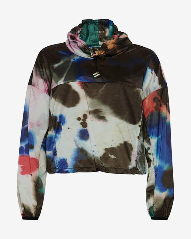 Chaqueta Superdry Run Rain Shell marrón azul blanco mujer - #1