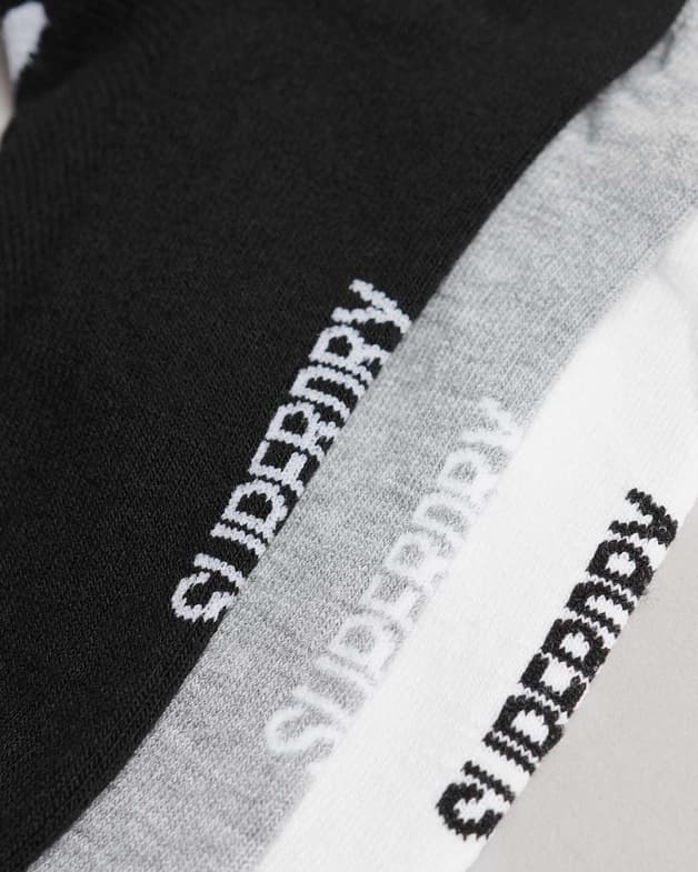 Calcetines Superdry Coolmax blanco negro gris mujer (3 pares) - #2