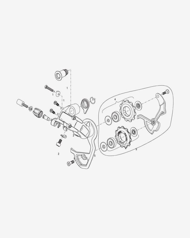 Kit recambio roldanas SRAM para cambios Force/Rival/Apex - #1
