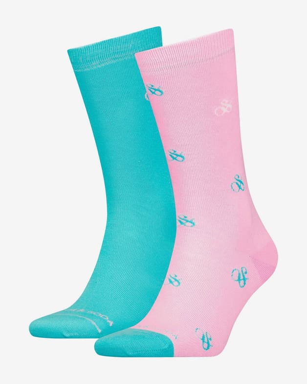 Calcetines Scotch & Soda All Ampersand rosa turquesa (2 unidades) - #1