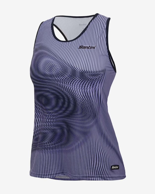 Maillot Santini Vortex sin mangas violeta mujer - Corte Slim - #2