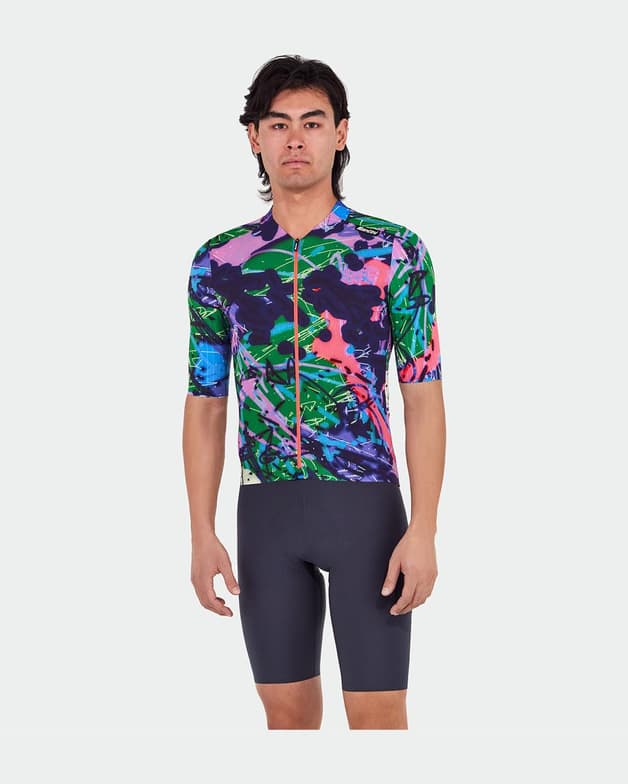 Maillot Santini Redux Loud manches courtes vert multicolore - #3