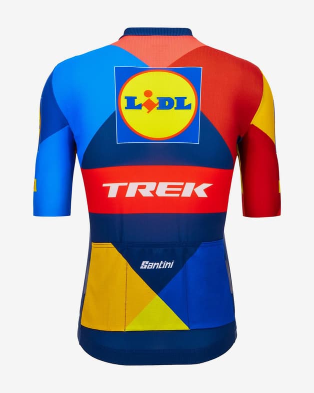 Maillot Lidl-Trek 2024 manga corta azul rojo amarillo - Corte Classic - #3