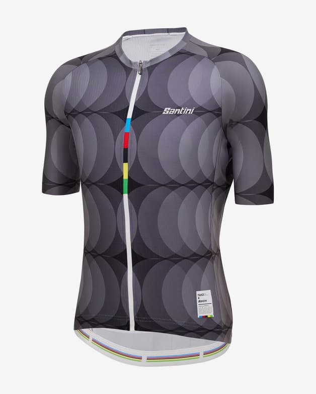 Maillot Santini x UCI Barcelona 1973 manga corta negro gris - Corte Classic - #2