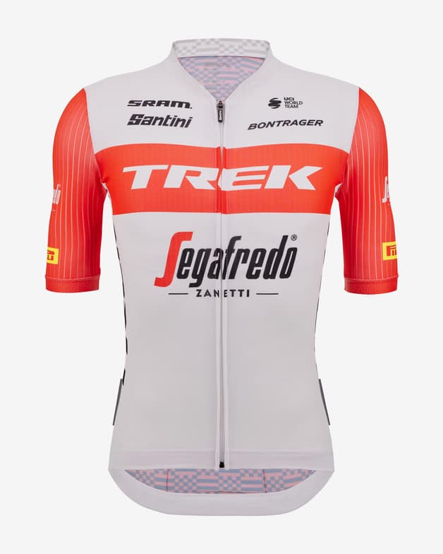 Maillot Trek-Segafredo 2023 Original manga corta blanco rojo - Corte Sleek - #1