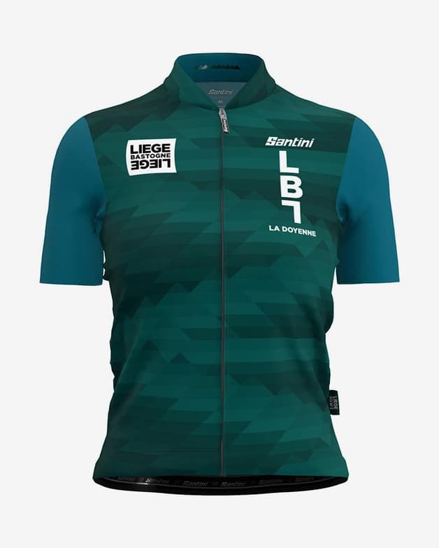Maillot Santini Liege-Bastogne-Liege manga corta verde mujer - #1