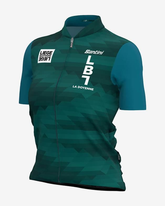 Maillot Santini Liege-Bastogne-Liege manga corta verde mujer - #2