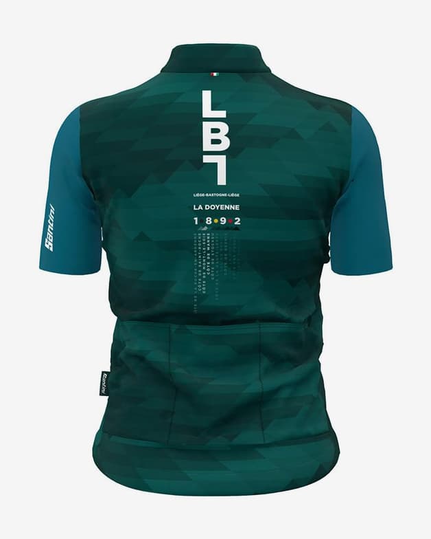 Maillot Santini Liege-Bastogne-Liege manga corta verde mujer - #3