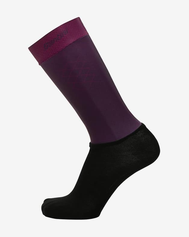 Calcetines largos Santini Redux lila negro - #1