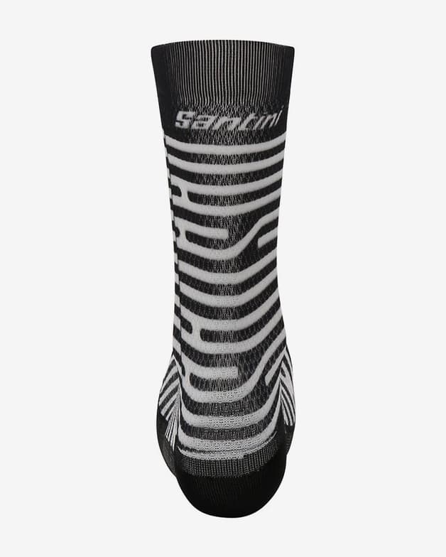 Calcetines largos Santini Soffio negro blanco - #2