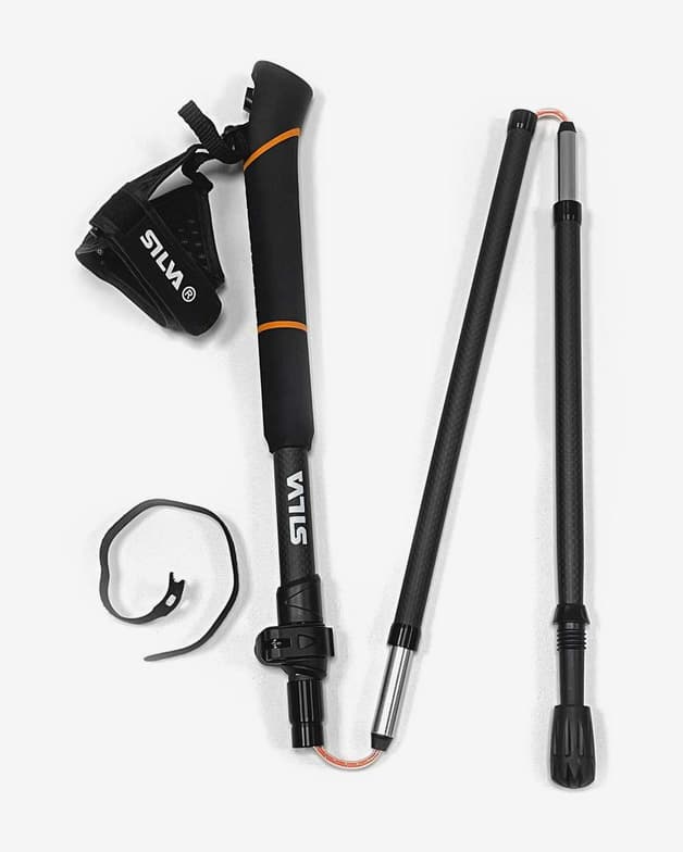 Bastones Silva Running Carbon Adjust 100-120 cm negro (par) - #12