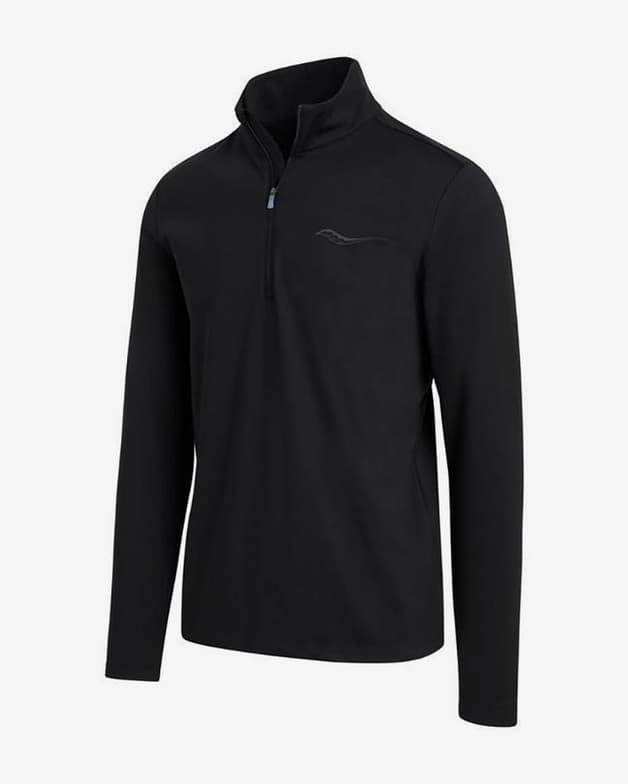 Sudadera Saucony Solstice 1/4 Zip negro intenso - #1