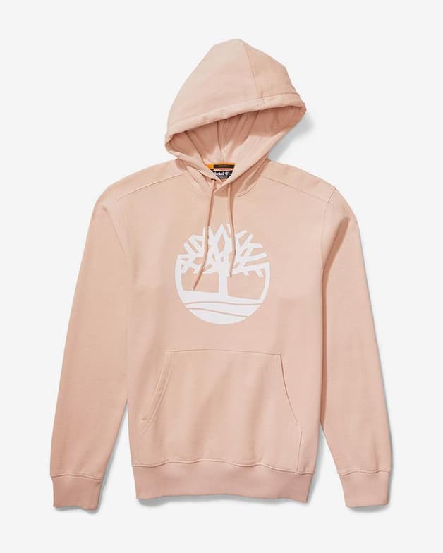 Sudadera con capucha Timberland Core Logo rosa blanco - #1