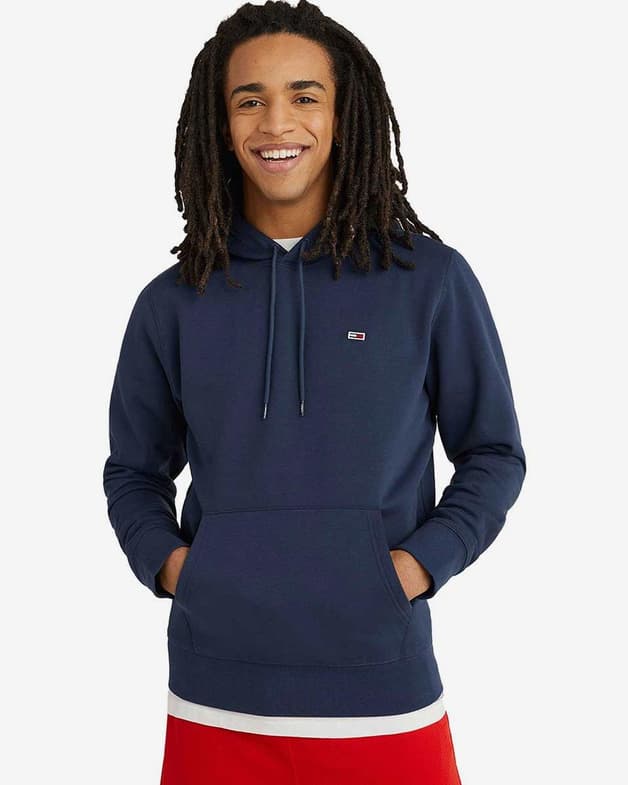 Sudadera con capucha Tommy Jeans Regular Fleece azul marino - #1