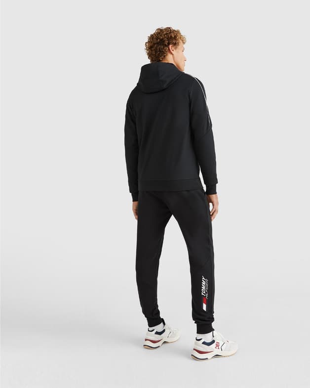 Sudadera con capucha Tommy Hilfiger Piping Ribb negro blanco - #2