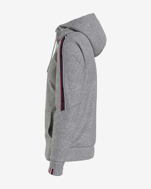 Sudadera con capucha Tommy Hilfiger Textured Tape gris rojo blanco - #4