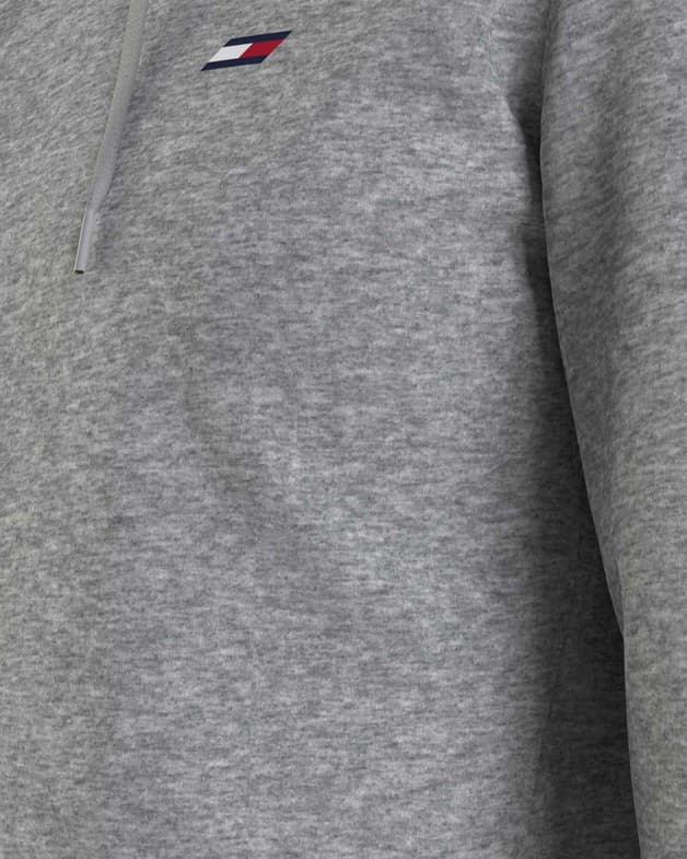 Sudadera con capucha Tommy Hilfiger Textured Tape gris rojo blanco - #5