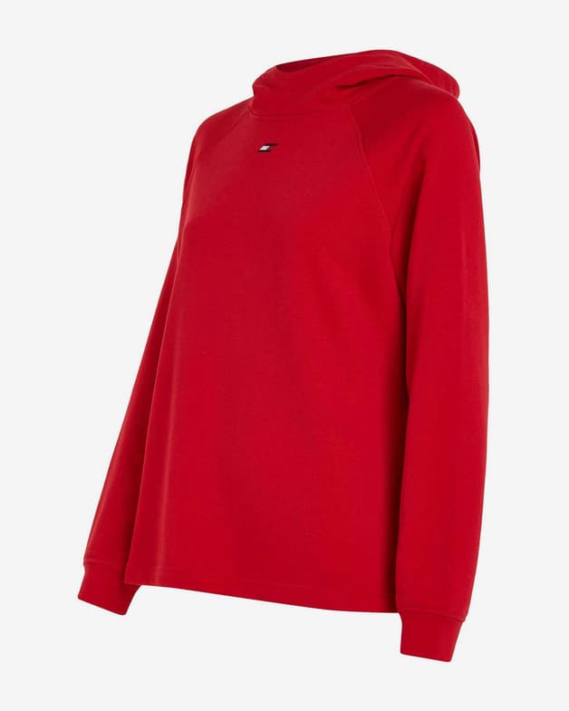 Sudadera con capucha Tommy Hilfiger Essentials Regular Flag Sport rojo brillante - #3
