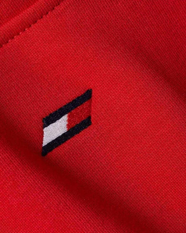 Sudadera con capucha Tommy Hilfiger Essentials Regular Flag Sport rojo brillante - #4