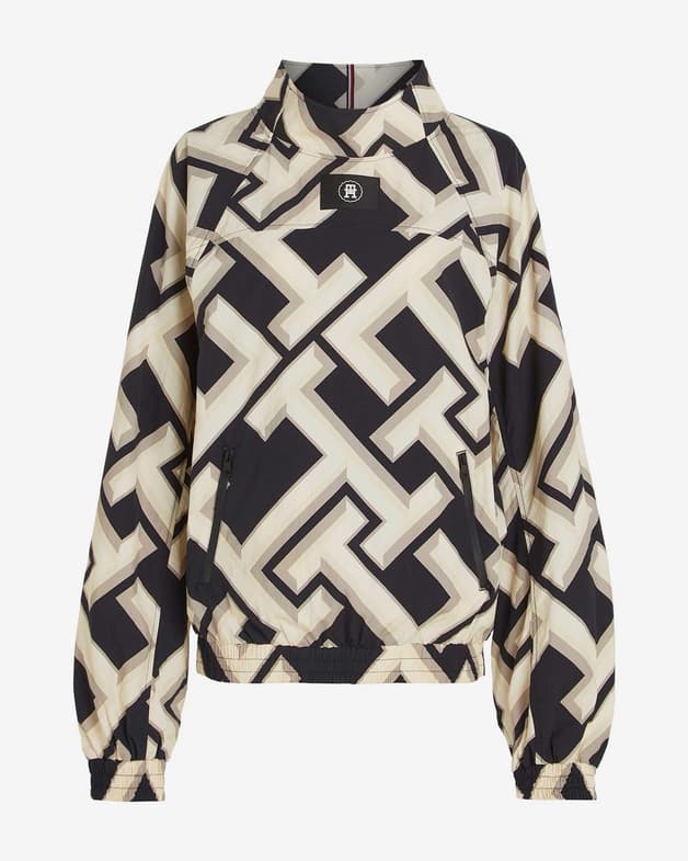 Sudadera Tommy Hilfiger Big Monogram Pop blanco crema gris azul marino mujer - #1