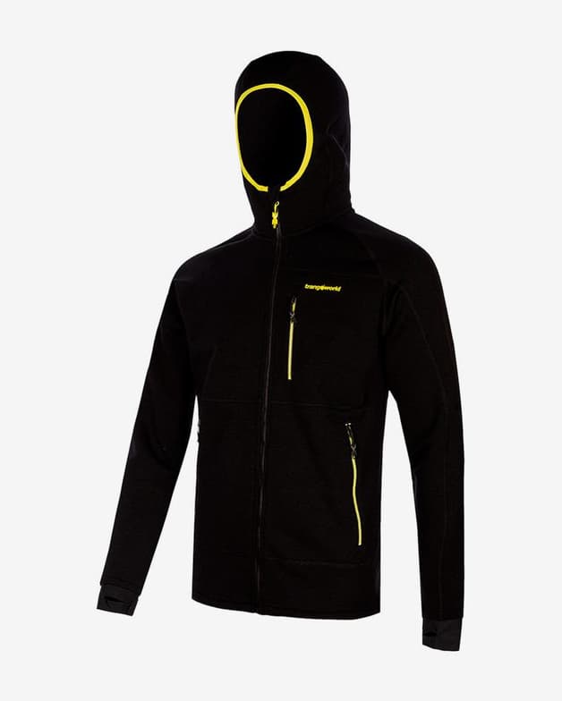 Forro polar con capucha Trangoworld TRX2 Stretch Pro negro amarillo - #1