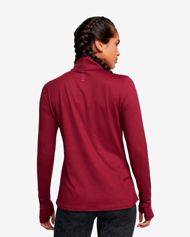Sudadera Under Armour Qualifier Run Half Zip rojo granate mujer - #4