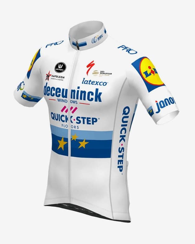 Maillot Deceuninck Quick-Step 2020 European Champion PR.R manga corta - #4