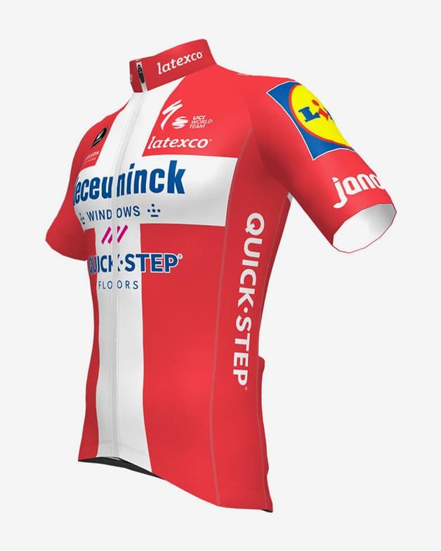 Maillot Deceuninck Quick-Step 2021 Danish Champion Aero manga corta - #2