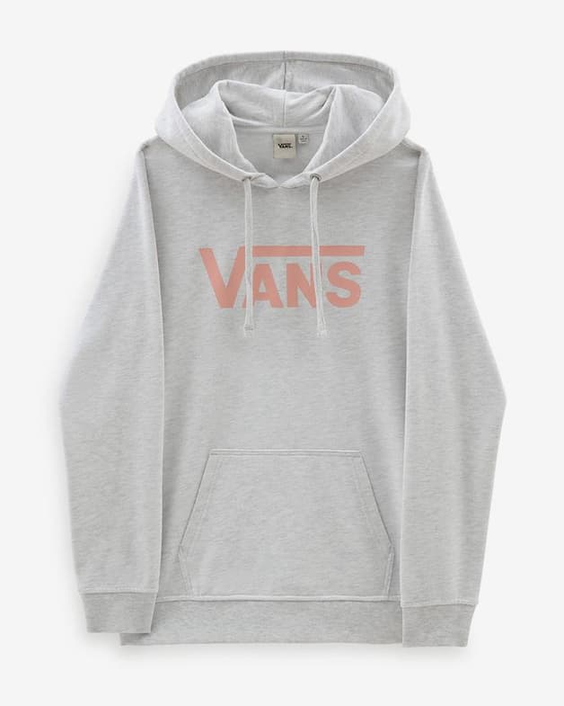 Sudadera con capucha Vans Drop Logo gris claro rosa mujer - #1