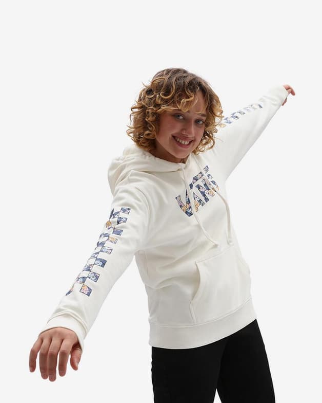 Sudadera con capucha Vans Drop blanco azul amarillo mujer - #5