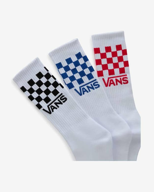 Calcetines Vans Classic Check blanco azul rojo (3 pares) - #2