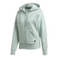 Sudadera con capucha adidas Doubleknit Full Zip 3S azul claro negro mujer