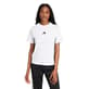 Camiseta adidas Essentials Cotton 3-Stripes manga corta blanco negro mujer