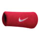 Muñequera Nike Swoosh Doublewide rojo brillante blanco (2 unidades)