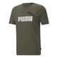 Camiseta Puma Essentials+ 2 Col Logo manga corta verde kaki blanco negro