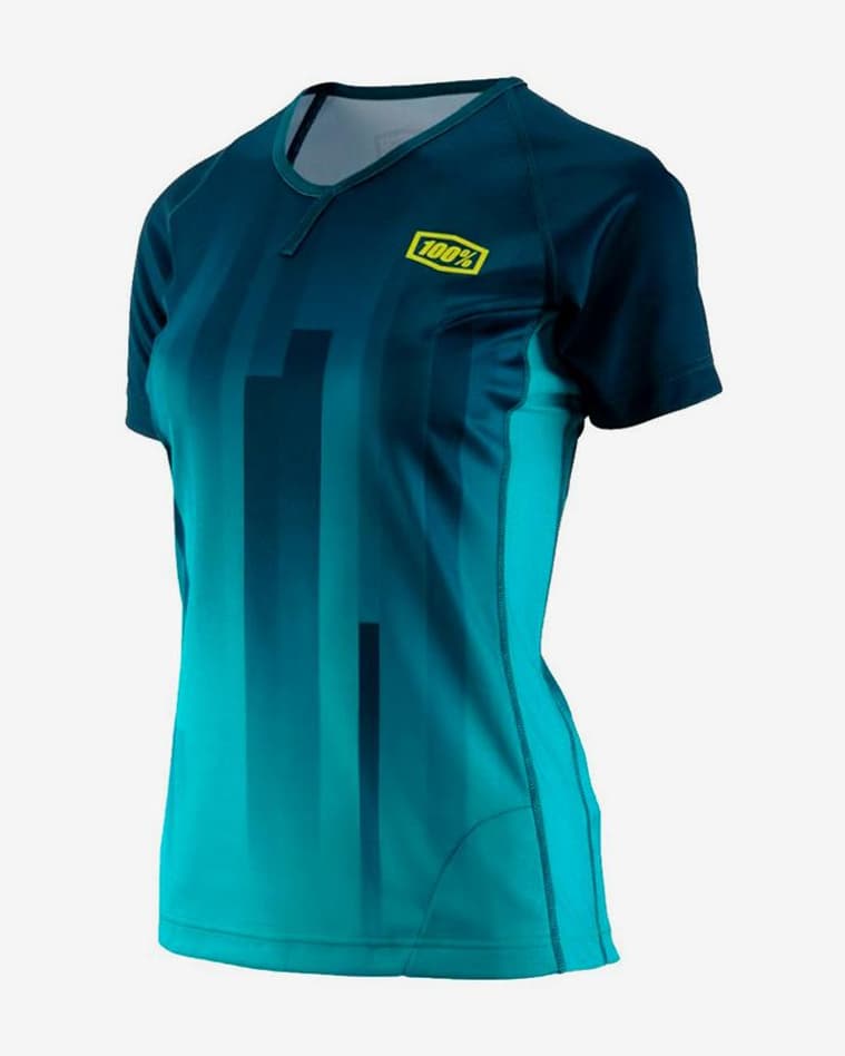 Maillot 100% MTB Airmatic Forest Green manga corta verde mujer - #1