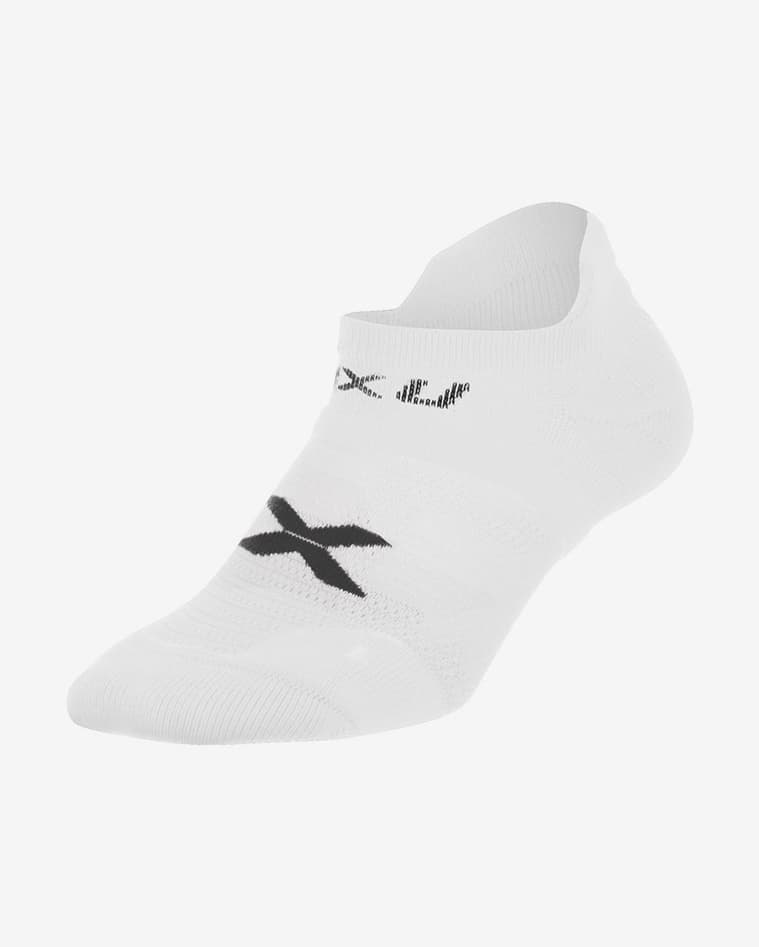 Calcetines cortos 2XU No Show Sock negro blanco mujer - #1