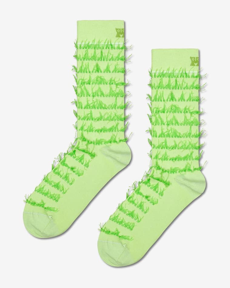Calcetines Happy Socks Fringes verde intenso - #1