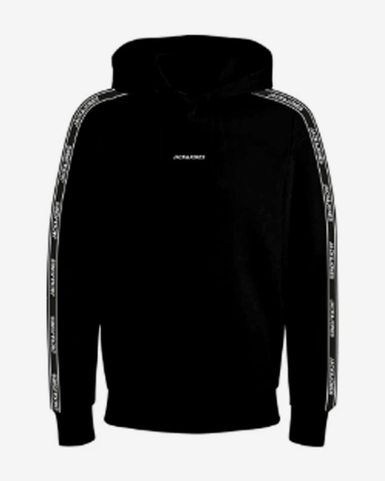 Sudadera con capucha Jack & Jones Stripe Logo negro - #1