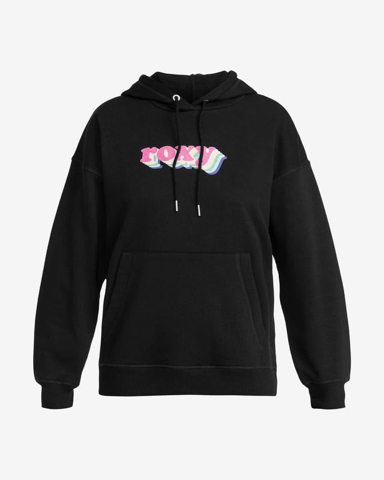 Sudadera con capucha Roxy Thats Rad negro rosa azul mujer - #1