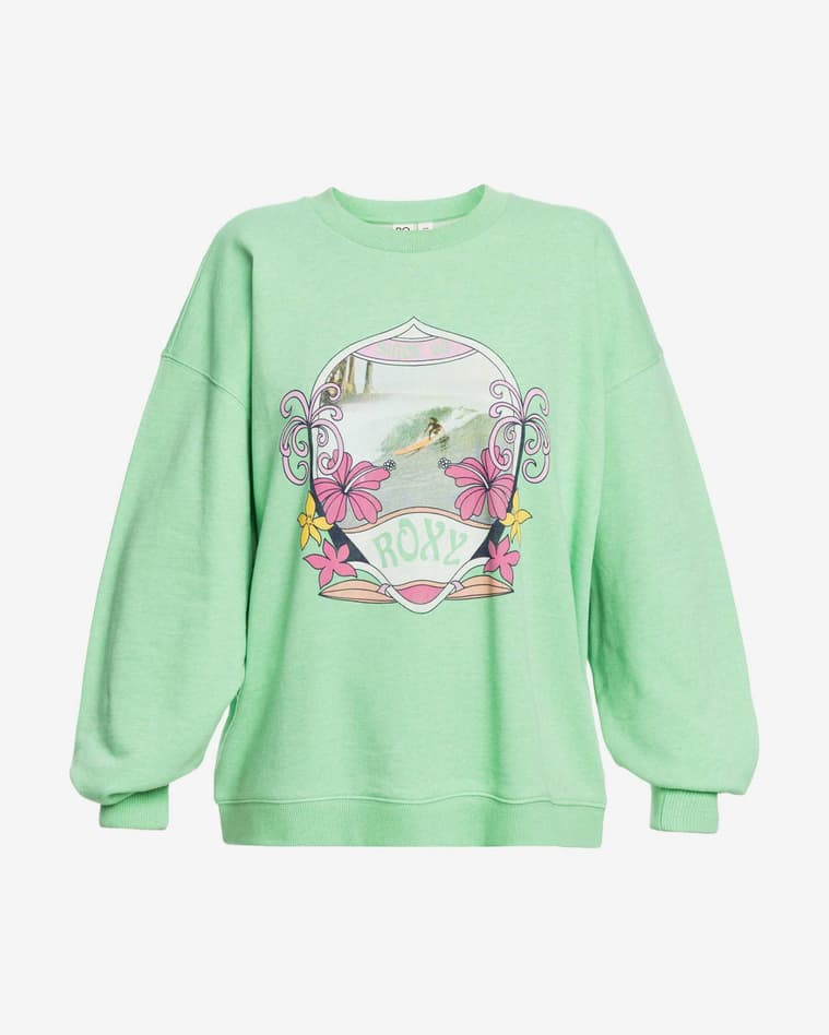 Sudadera Roxy Take Your Place verde rosa blanco mujer - #1