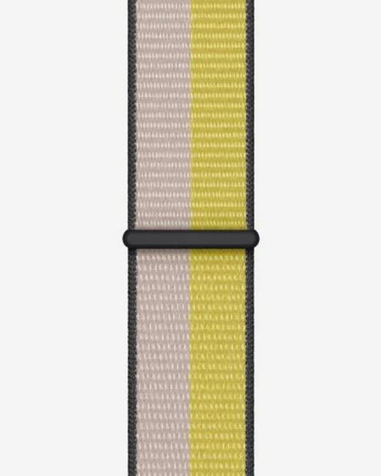 Correa deportiva Loop Apple para Apple Watch 45 mm amarillo limón blanco - #1