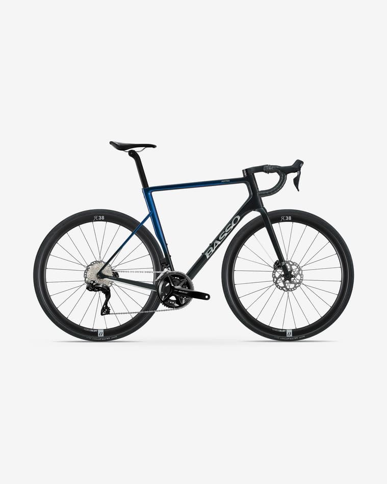 Bicicleta Carretera Basso Astra Shimano 105 Di2 Microtech RE38 negro azul - #1
