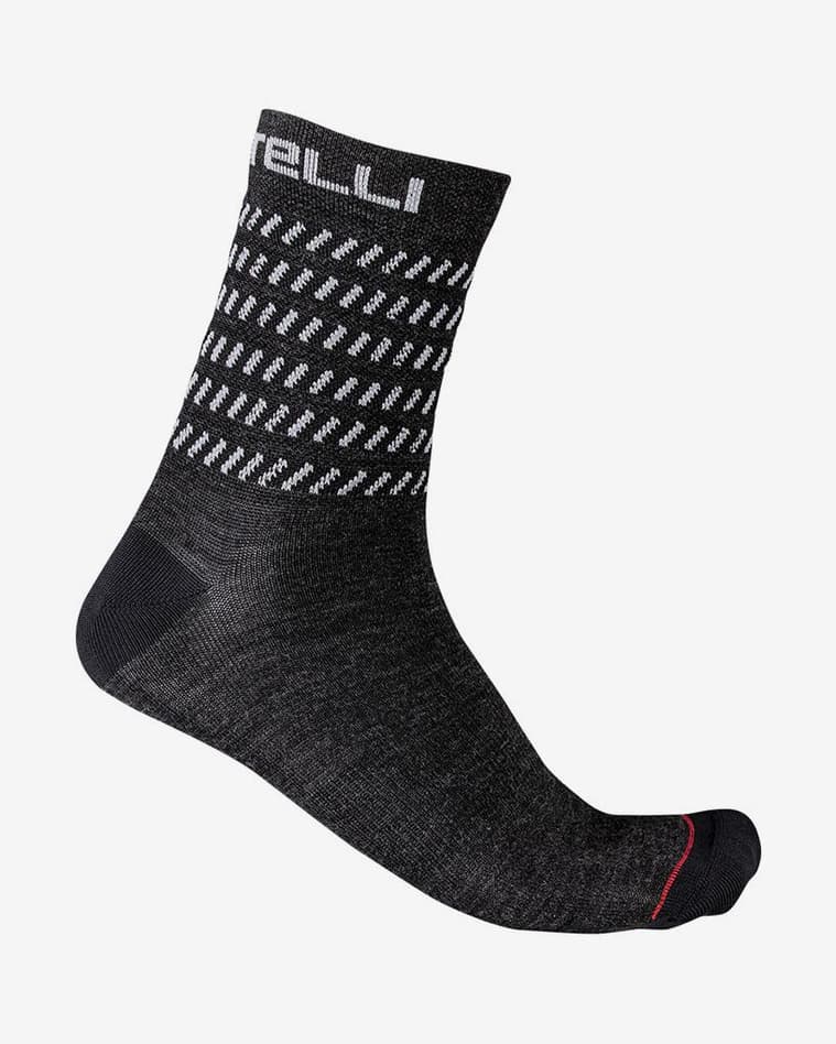Calcetines Castelli Go 15 gris oscuro blanco - #1