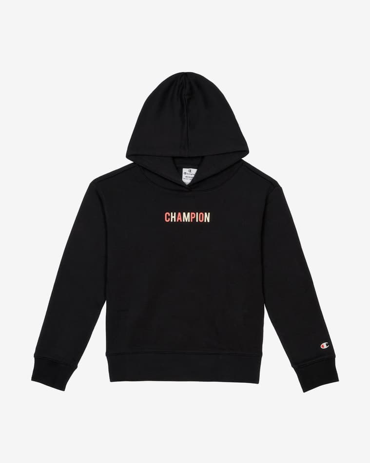 Sudadera con capucha Champion Logo Graphics Legacy negro amarillo infantil - #1