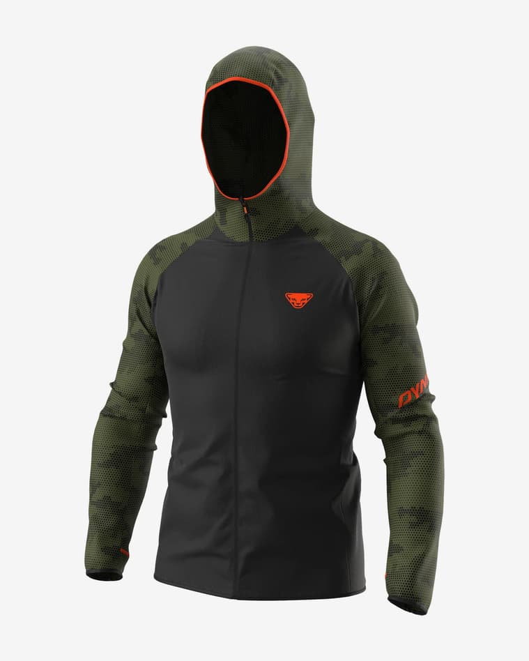Chaqueta con capucha Dynafit Trail Graphic Wind negro verde militar - #1
