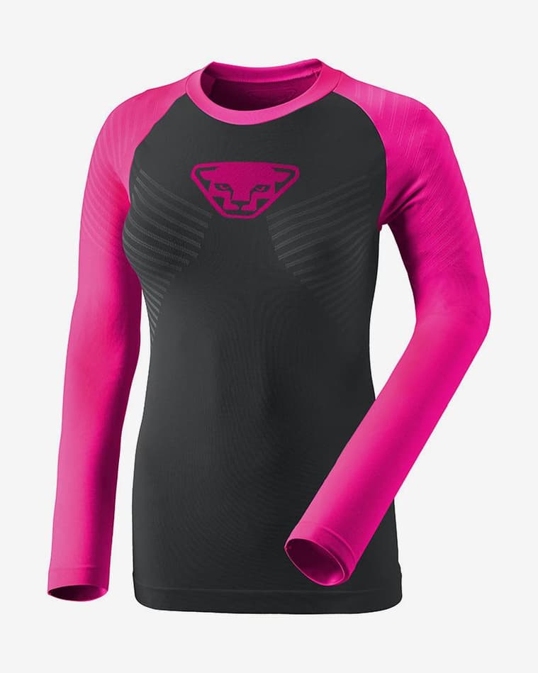 Camiseta Dynafit Speed Dryarn manga larga negro rosa fuerte mujer - #1
